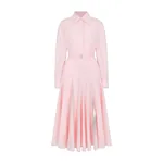 Emilia Wickstead Marione Dress in Pink Cotton Poplin