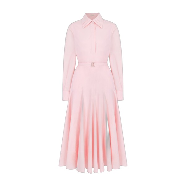 Emilia Wickstead Marione Dress in Pink Cotton Poplin