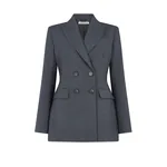 Emilia Wickstead Meredith Jacket in Charcoal Summer Wool