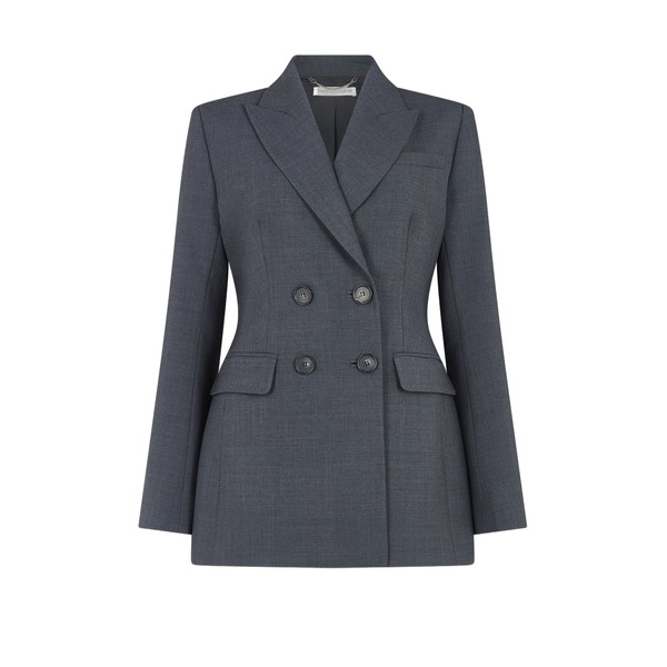 Emilia Wickstead Meredith Jacket in Charcoal Summer Wool