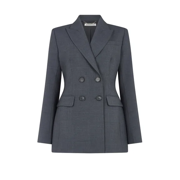 Emilia Wickstead Meredith Jacket in Charcoal Summer Wool