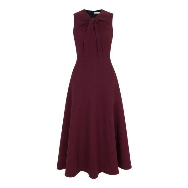 Emilia Wickstead Meryl Dress in Plum Single Wool Crepe