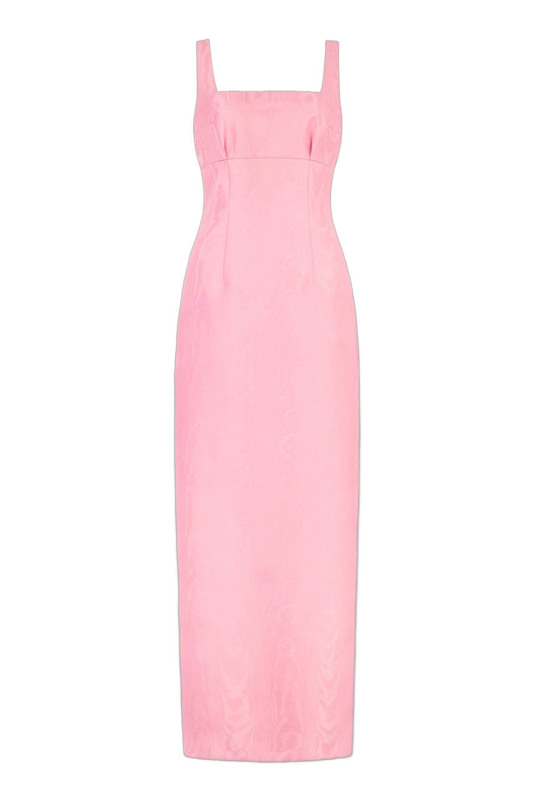 Emilia Wickstead Micheline Dress in Pink Moire Mikado