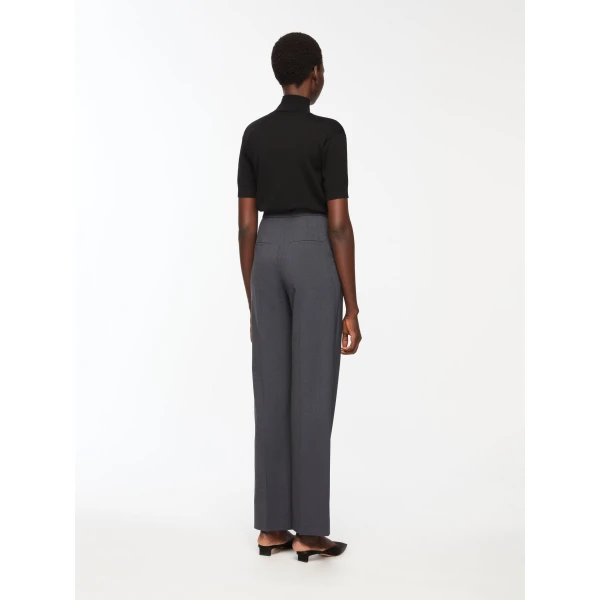 Emilia Wickstead Miggy Trousers in Charcoal Summer Wool, view 3