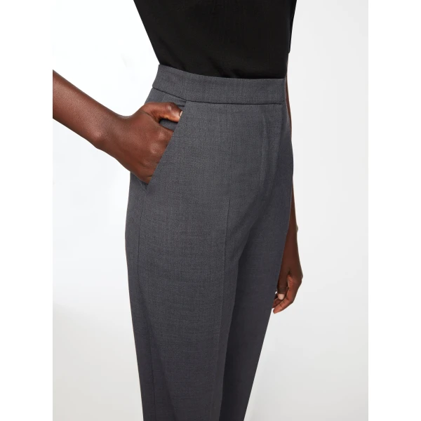 Emilia Wickstead Miggy Trousers in Charcoal Summer Wool, view 4