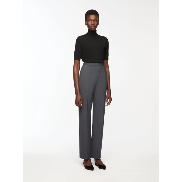 Emilia Wickstead Miggy Trousers in Charcoal Summer Wool, view 5