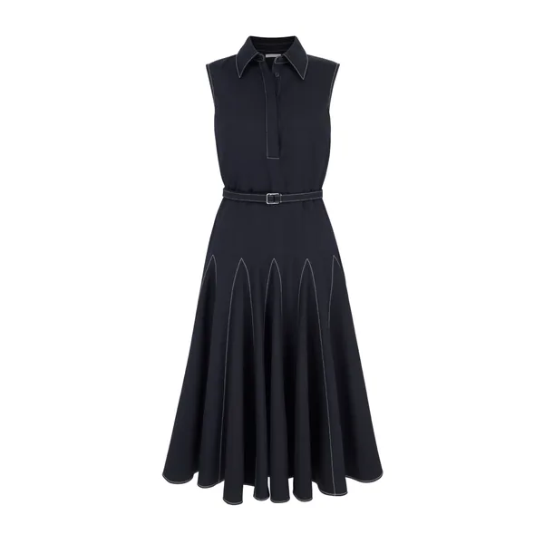 Emilia Wickstead Monique Dress in Black Denim