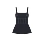 Emilia Wickstead Narran Top in Black Denim