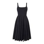 Emilia Wickstead Nikush Dress in Black Cotton Poplin
