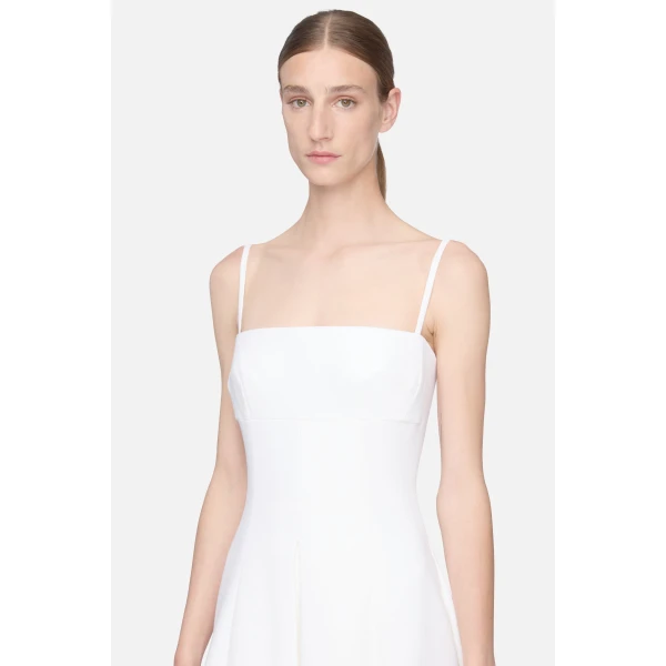 Emilia Wickstead Oceana Dress in Ivory Single Wool Crepe, view 2