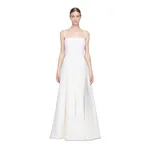 Emilia Wickstead Oceana Dress in Ivory Single Wool Crepe