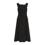 Emilia Wickstead Petra Dress in Black Single Wool Crepe