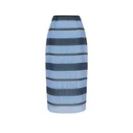 Emilia Wickstead Priya Skirt in Blue & Black Textured Organza