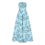 Emilia Wickstead Ragna Dress in Blue Magnolia Taffeta Faille