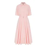 Emilia Wickstead Rubie Dress in Light Pink Cotton Poplin