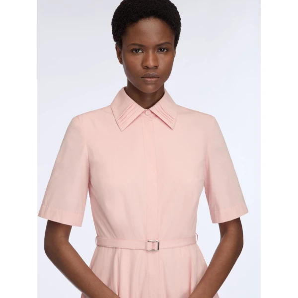Emilia Wickstead Rubie Dress in Light Pink Cotton Poplin, view 4