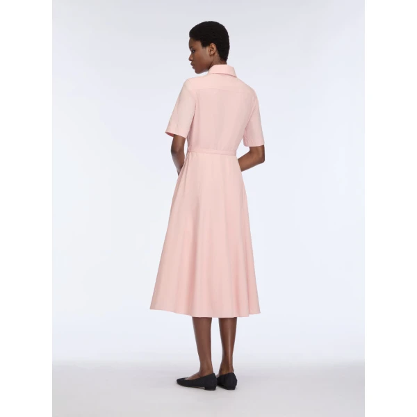 Emilia Wickstead Rubie Dress in Light Pink Cotton Poplin, view 5