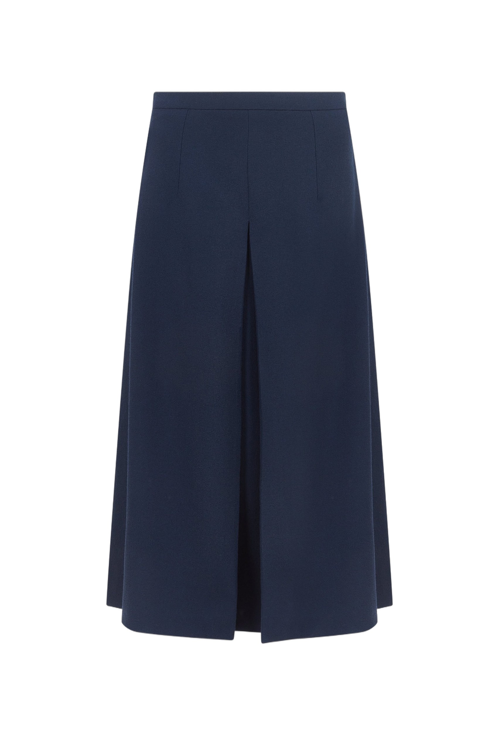 Emilia Wickstead Sato Skirt in Navy Single Wool Crepe