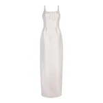 Emilia Wickstead Sharon Dress in Champagne Metallic Cloque
