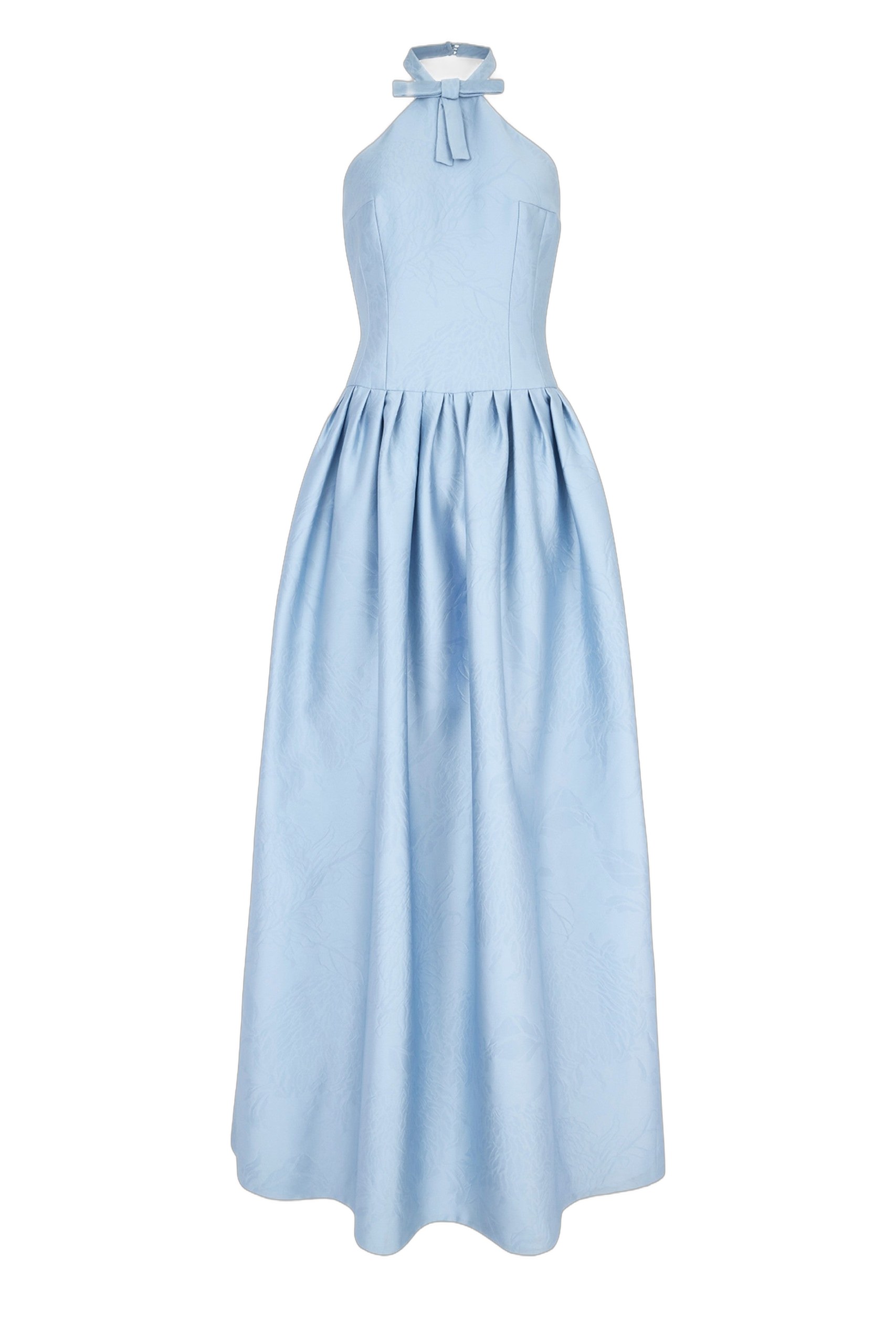 Emilia Wickstead Sweeny Dress in Blue Embossed Cloque