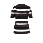 Emilia Wickstead Toma Knit Top in Brown, Black & White Merino Wool