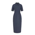 Emilia Wickstead Valletta in Charcoal Summer Wool Dress