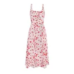 Emilia Wickstead Verena Dress in Pink Scattered Daisies on Silk