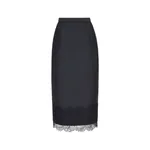 Emilia Wickstead Winny Skirt in Black Cloque