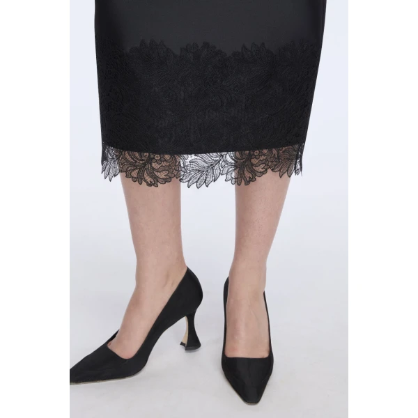 Emilia Wickstead Winny Skirt in Black Cloque, view 5