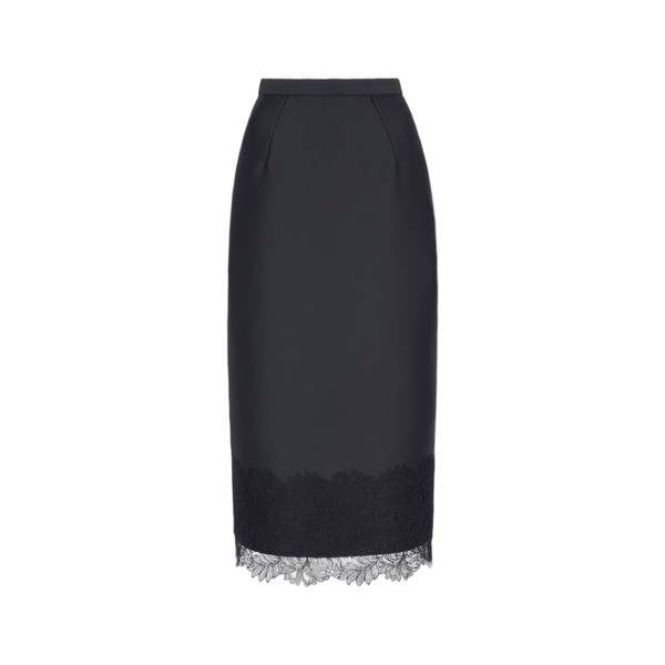 Emilia Wickstead Winny Skirt in Black Cloque