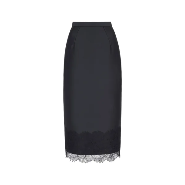 Emilia Wickstead Winny Skirt in Black Cloque