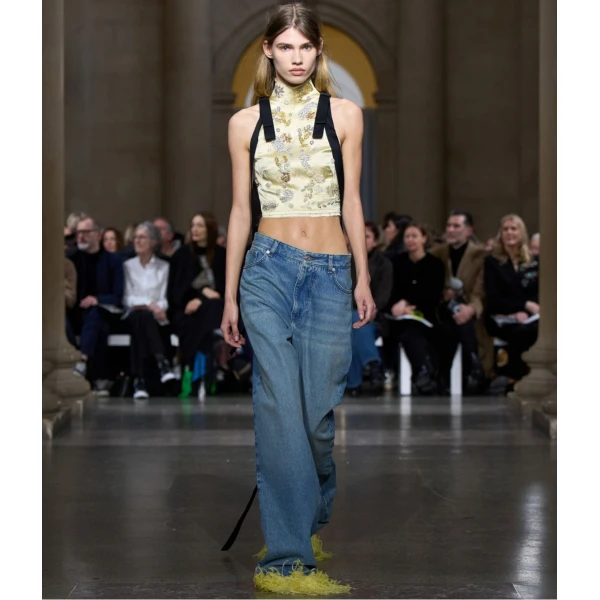 Erdem Denim Straight Jeans, view 4