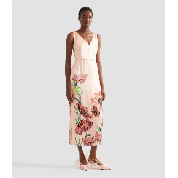 Erdem Floral Duchess Midi Pencil Dress, view 6
