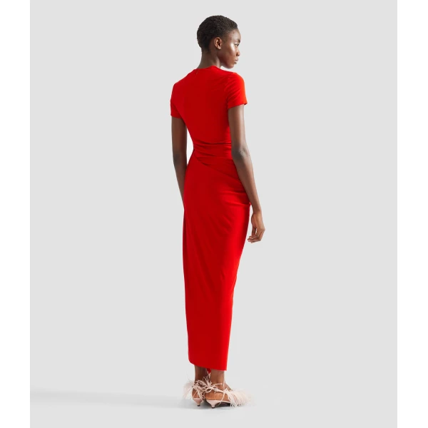 Erdem Fluid Crepe Jersey Short Sleeve Midi Dress, view 2