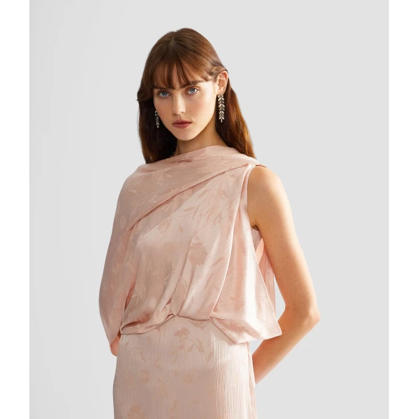 Erdem Silk Creponne Drape Gown, view 5