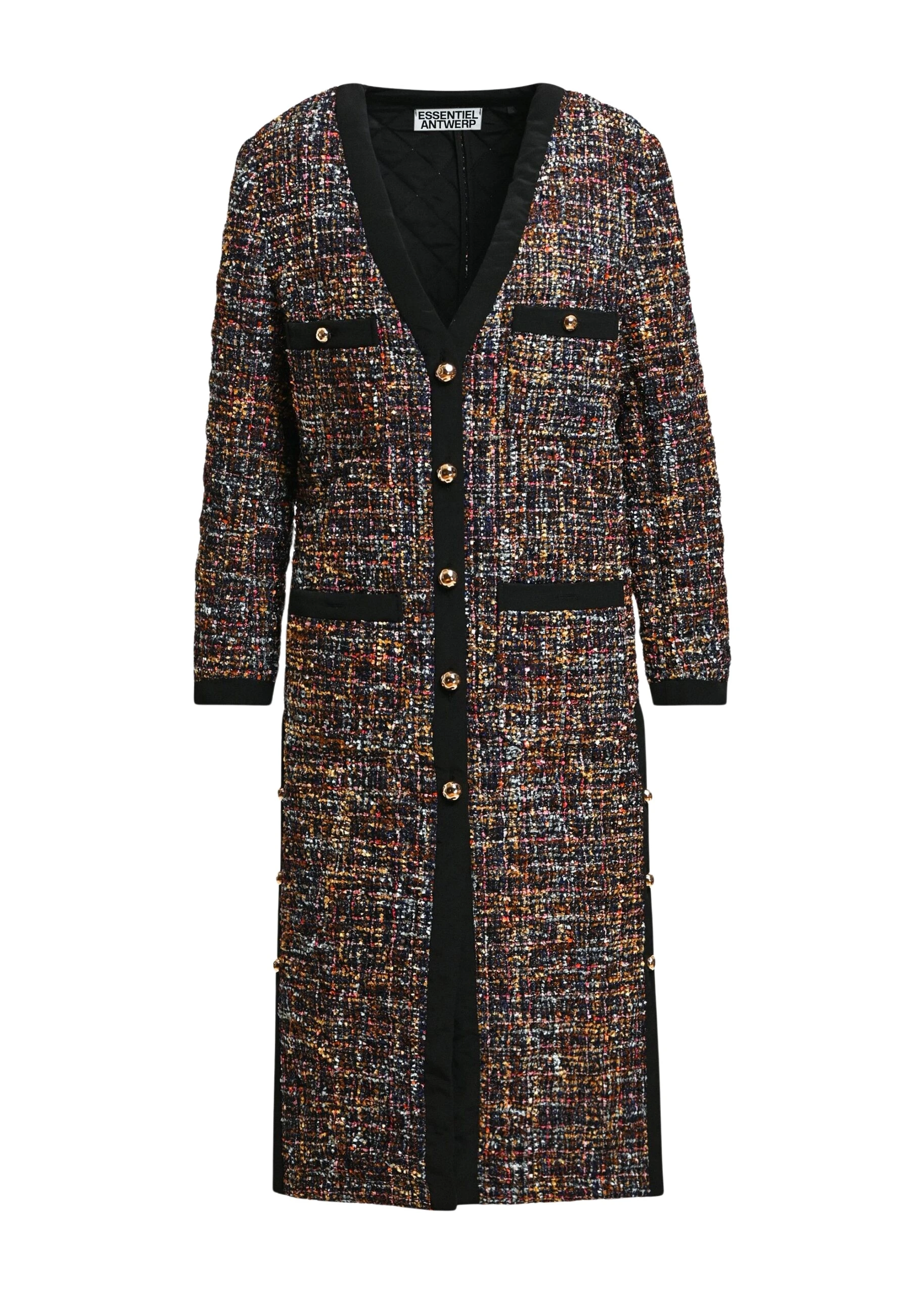 Essentiel-Antwerp-Black-and-multicolor-quilted-coat-with-patch-pockets-scaled73029_nobg Essentiel Antwerp Black and multicolor quilted coat with patch pockets