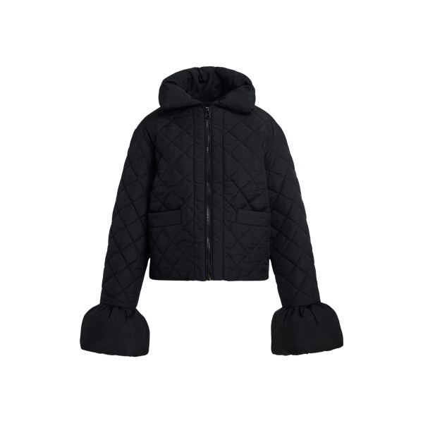 Essentiel Antwerp Black quilted padded jacket