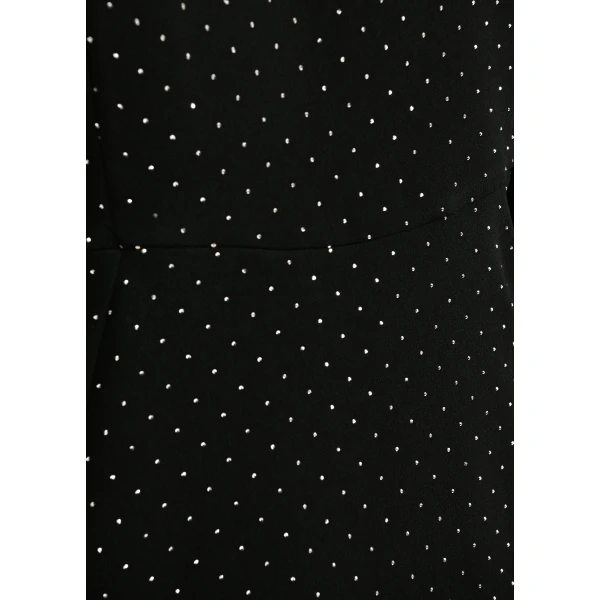 Essentiel Antwerp Black rhinestone-embellished mini dress, view 6