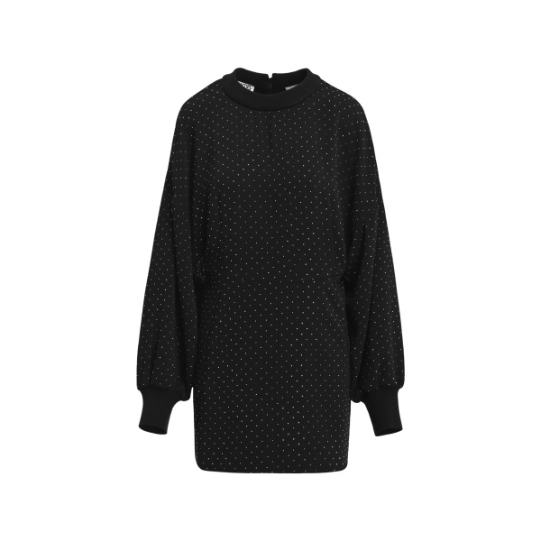 Essentiel Antwerp Black rhinestone-embellished mini dress