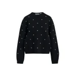 Essentiel Antwerp Black stud-embellished sweatshirt Knit