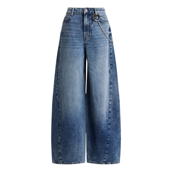 Essentiel Antwerp Blue cotton barrel-leg jeans