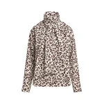 Essentiel Antwerp Brown and cream leopard-print pussy-bow shirt