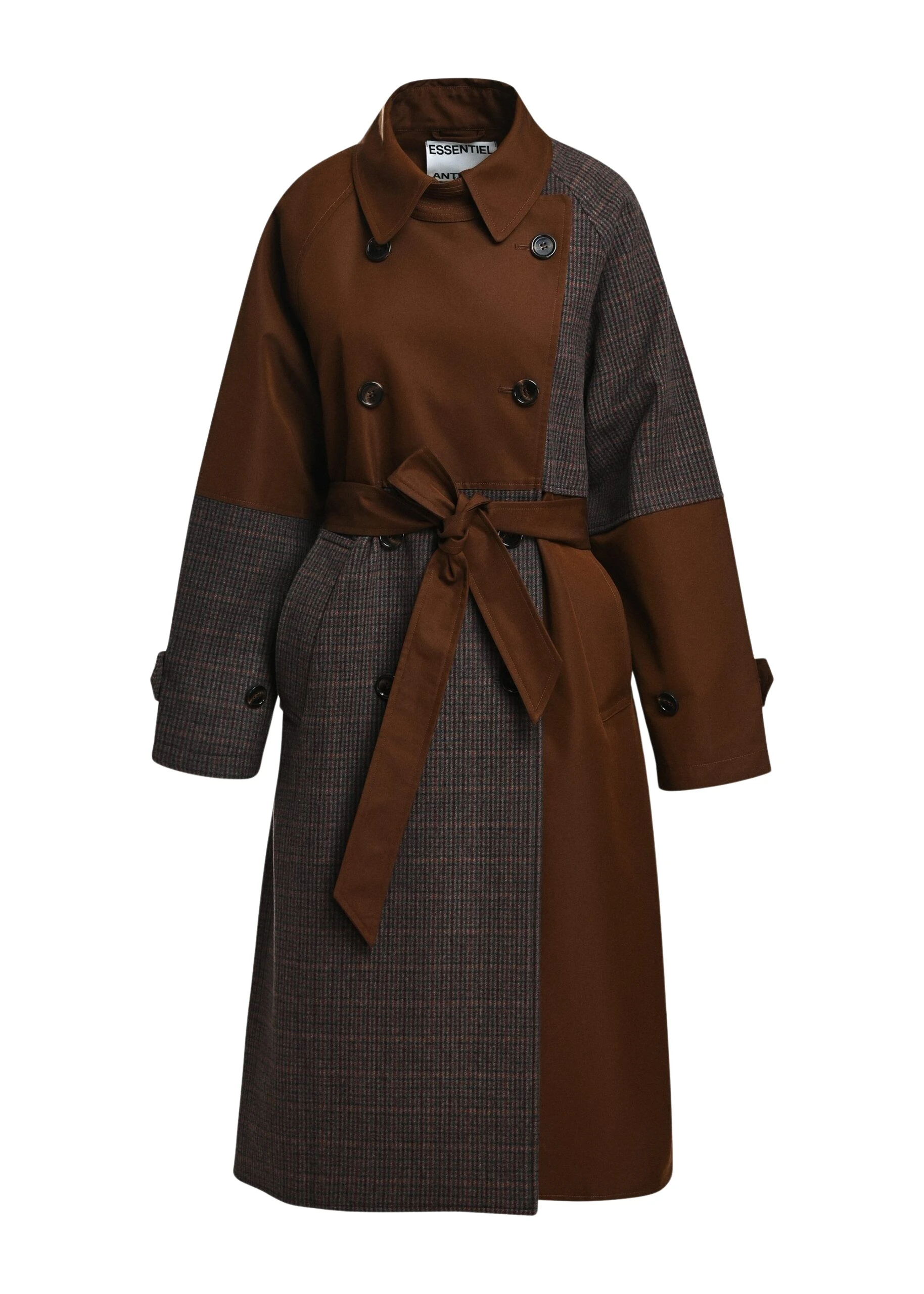 Essentiel-Antwerp-Brown-and-dak-grey-colour-block-trench-coat-scaled54077_nobg Essentiel Antwerp Brown and dak grey colour-block trench coat