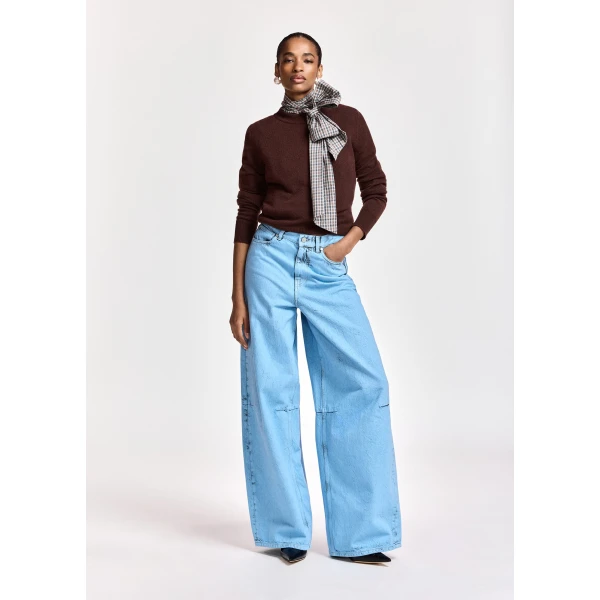 Essentiel Antwerp Brown cashmere sweater, view 4