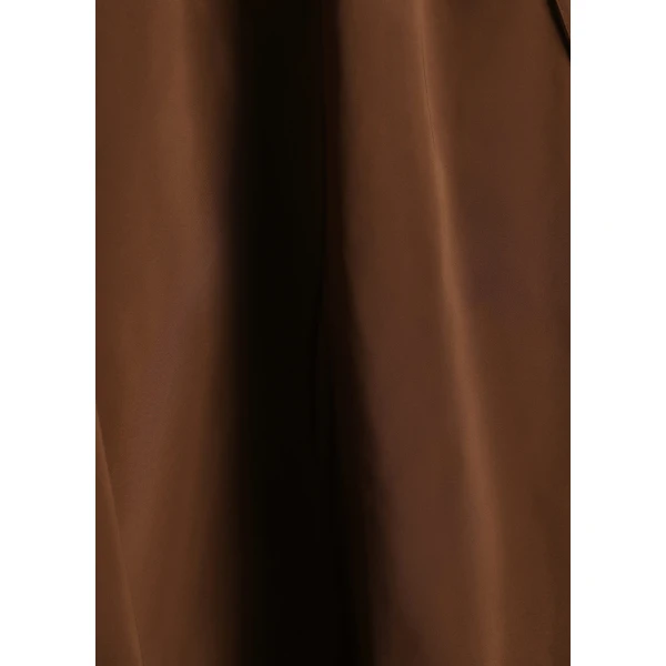 Essentiel Antwerp Brown midi-length a-line skirt, view 6