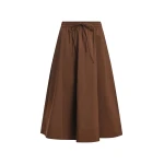 Essentiel Antwerp Brown midi-length a-line skirt