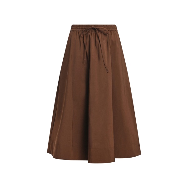 Essentiel Antwerp Brown midi-length a-line skirt