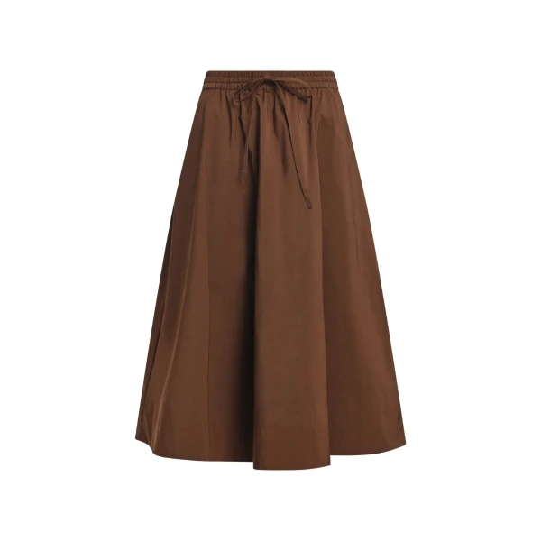 Essentiel Antwerp Brown midi-length a-line skirt