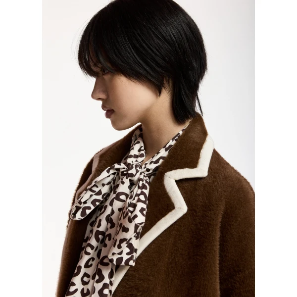Essentiel Antwerp Brown with white contrast trims Knit, view 4