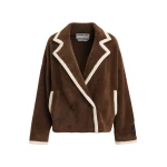 Essentiel Antwerp Brown with white contrast trims Knit